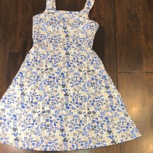 SO Blue and White Floral Dress